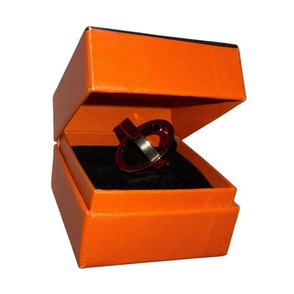 Hermes Cosmos Gold Scarf Ring with Box - Picture 8 of 10